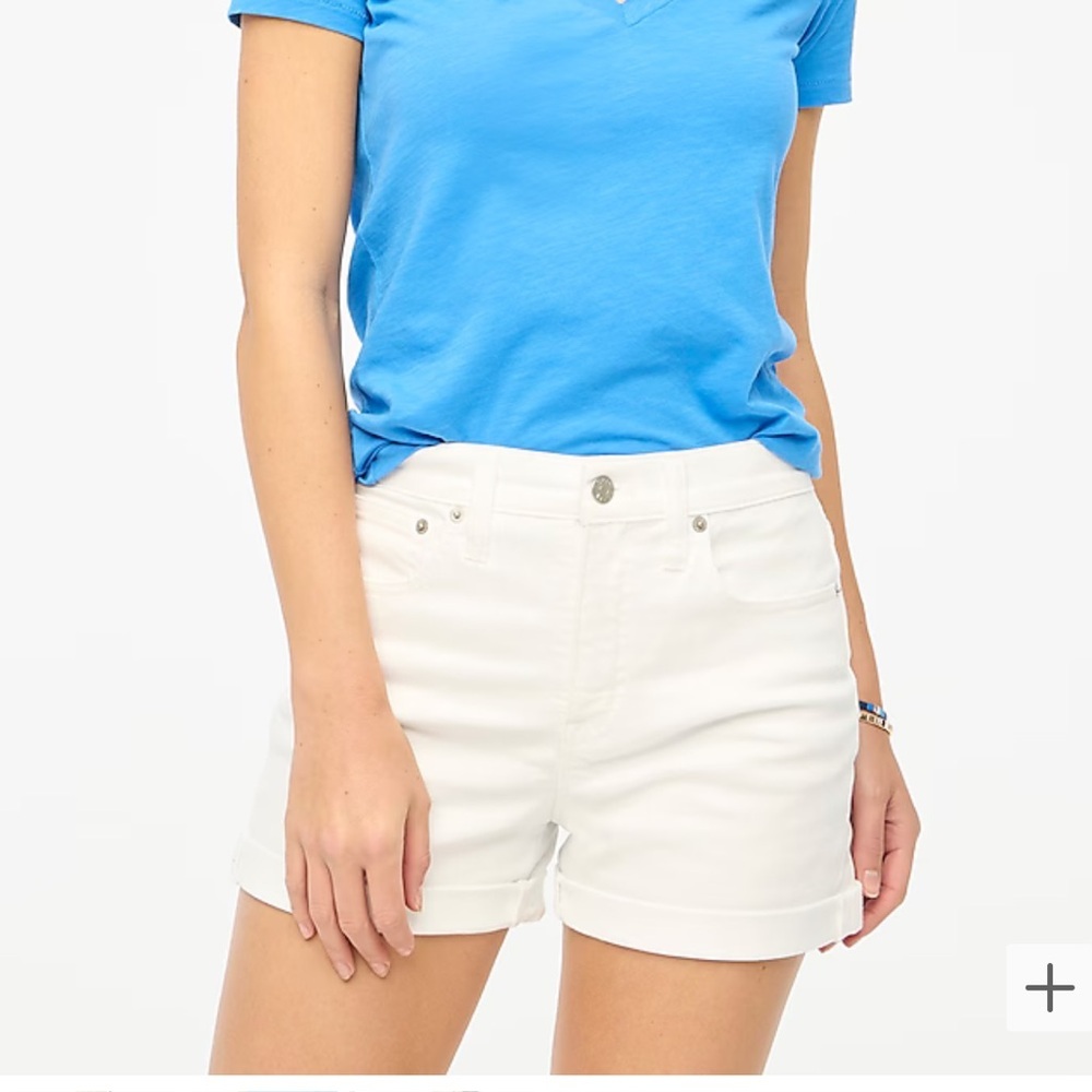 J.Crew Classic white‎ denim shorts